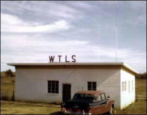 The original WTLS located on Gilmer Avenue in her early days February, 1958. Notice the 300' tower in the background. WTLS was located there for 45 years.