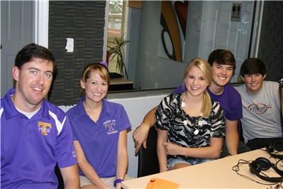 Robbie Glasscock, Amanda Patterson, Rachel Ware, Tyler Sayers and Nathan Steele at Band Day on WTLS in 2011