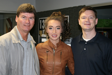Shane and Michael with country music singer Donica Knight in February, 2013
